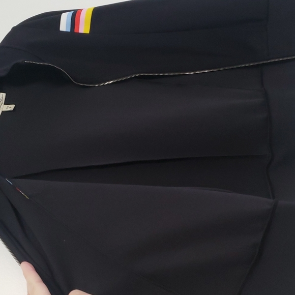 Express cropped track jacket with rainbow sleeves size small - Picture 15 of 15